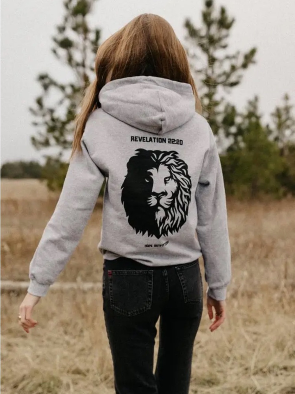 Women's Light Gray 'The King Is Coming' Christian Pullover Hoodie